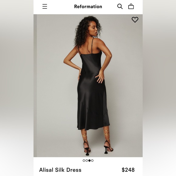 Reformation dress size 4 Alisal dress in Black - Picture 2 of 4
